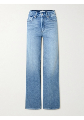 PAIGE - Sasha High-rise Wide-leg Organic Cotton-blend Jeans - Blue - 23,24,25,26,27,28,29,30,31,32