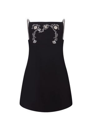 Paco Rabanne Black Floral Mini Dress