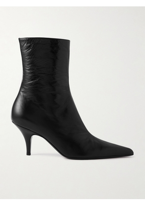 The Row - Sling Leather Ankle Boots - Black - IT35,IT36,IT36.5,IT37,IT37.5,IT38,IT38.5,IT39,IT39.5