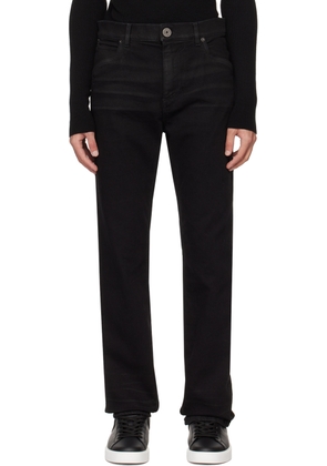 Balmain Black Embroidered Jeans