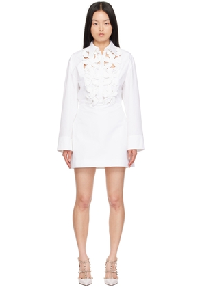 Valentino White Embroidered Minidress