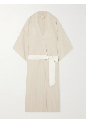 Deiji Studios - The 02 Linen Robe - Cream - One size