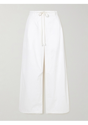 Deiji Studios - Bartack Cotton-twill Pants - White - x small,small,medium,large,x large