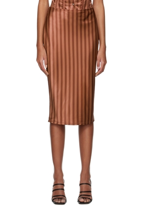 Miaou SSENSE Work Capsule - Brown Verona Midi Skirt