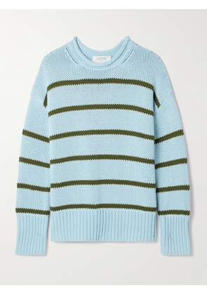 La Ligne - Marina Striped Cotton Sweater - Blue - xx small,x small,small,medium,large,x large