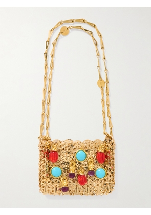 Rabanne - 1969 Nano Embellished Chainmail Shoulder Bag - Gold - One size