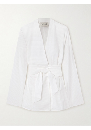 TOVE - Arya Belted Cotton-ripstop Shirt - White - FR34,FR36,FR38,FR40,FR42