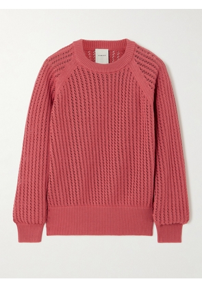 Varley - Clay Crocheted Cotton Sweater - Pink - xx small,x small,small,medium,large,x large