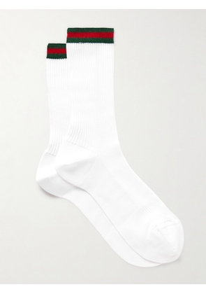 Gucci - Ribbed Cotton-blend Socks - White - S,M,L