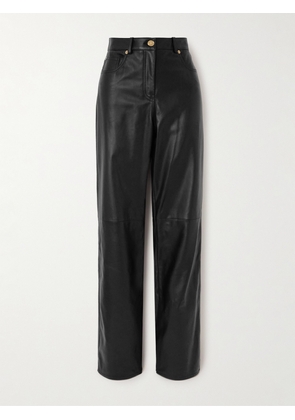 Versace - Leather Straight-leg Pants - Black - IT38,IT40,IT42,IT44