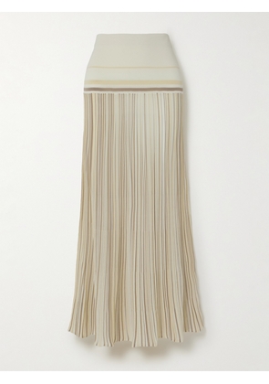 Faithfull The Brand - Citara Striped Ribbed Cotton-blend Maxi Skirt - White - x small,small,medium,large,x large,xx large