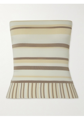 Faithfull - Citara Strapless Striped Cotton-blend Top - White - x small,small,medium,large,x large,xx large