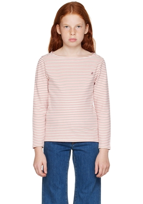 Bonpoint Kids White & Pink Dawn Long Sleeve T-Shirt