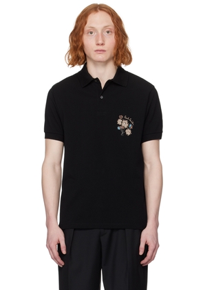 Paul Smith Black Embroidered Polo