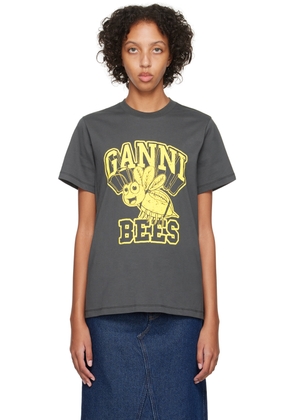 GANNI Gray Relaxed T-Shirt