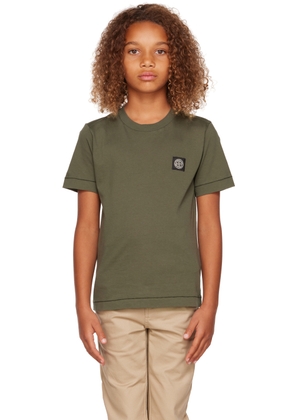 Stone Island Junior Kids Green Logo Patch T-Shirt