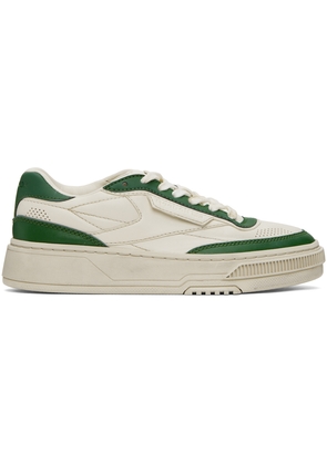 Reebok Classics Off-White & Green Club C LTD Sneakers