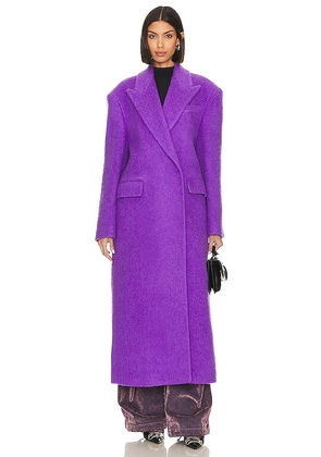 MSGM Wool Coat in Purple. Size 42/M.