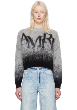 AMIRI Gray Staggered Ombre Sweater