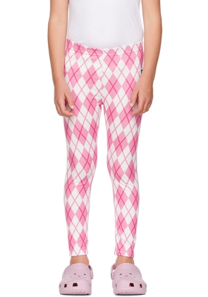 FLAKIKI SSENSE Exclusive Kids Pink & White Barbie Edition Argyle Lounge Pants