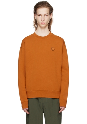 Maison Kitsuné Orange Bold Fox Head Sweatshirt
