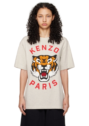 Kenzo Gray Kenzo Paris Lucky Tiger T-Shirt