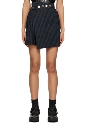 Charles Jeffrey LOVERBOY Navy Pinstripe Miniskirt