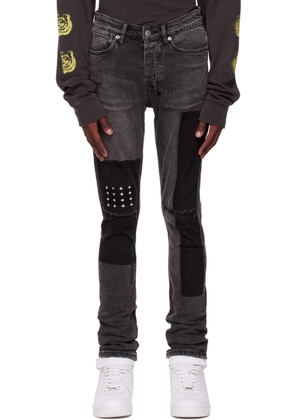 Ksubi Black Van Winkle Copy Paste Trashed Jeans