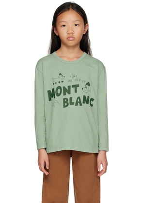 TINYCOTTONS Kids Green 'Mont Blanc' Long Sleeve T-Shirt