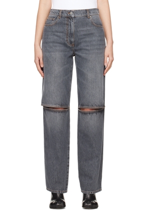 JW Anderson Gray Cutout Jeans