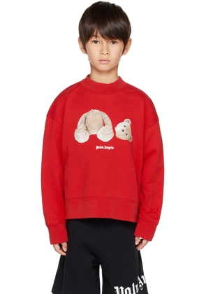 Palm Angels Kids Red Bear Sweatshirt