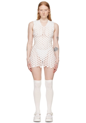 Sinéad O'Dwyer White Squiggle Minidress