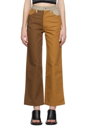Eckhaus Latta SSENSE Exclusive Orange & Brown Jeans