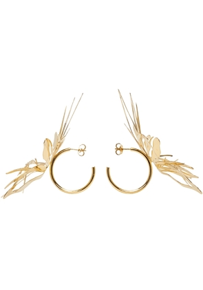 Y/Project Gold Orchid Hoop Earrings