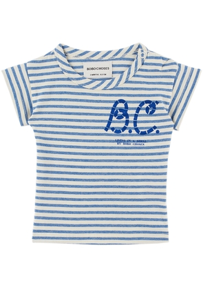 Bobo Choses Baby Blue Striped T-Shirt
