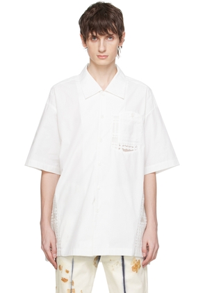 Feng Chen Wang White Paneled Shirt