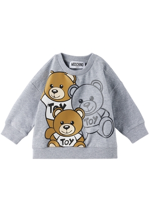 Moschino Baby Gray Teddy Friends Sweatshirt