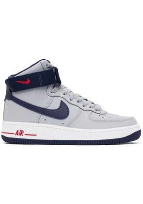 Nike Gray & Navy Air Force 1 High Sneakers