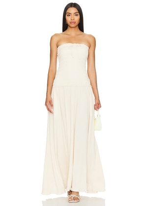 Lovers and Friends Gale Maxi Dress in Neutral. Size M, S, XL, XS, XXS.