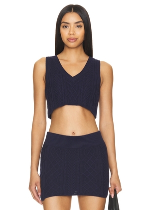 Lovers and Friends Tristen Top in Navy. Size M, S, XS.