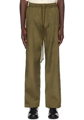 Song for the Mute Khaki Press-Stud Track Pants