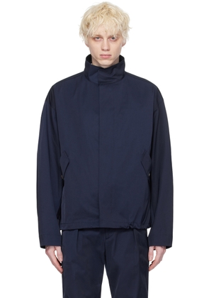 LE17SEPTEMBRE Navy Stand Collar Jacket