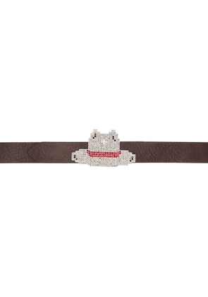 Maison Margiela Brown Crystal-Cut Belt