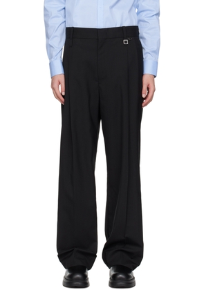 WOOYOUNGMI Black Semi-Wide Trousers