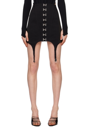 Dion Lee Black Corset Garter Miniskirt
