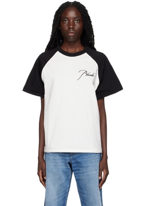Rhude Black & White Raglan T-Shirt