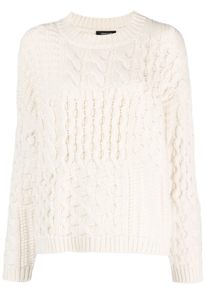 Fabiana Filippi cable-knit cashmere jumper - White