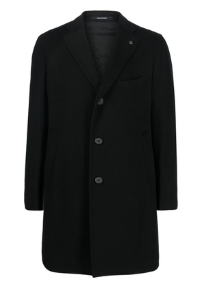 Tagliatore single-breasted wool coat - Black