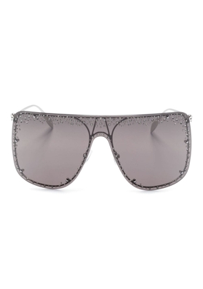 Alexander McQueen Eyewear Studs Mask navigator-frame sunglasses - Silver