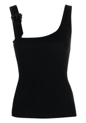 Versace Jeans Couture buckle-embellished ribbed top - Black
